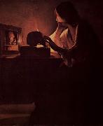 Georges de La Tour Bubende Maria Magdalena oil painting on canvas